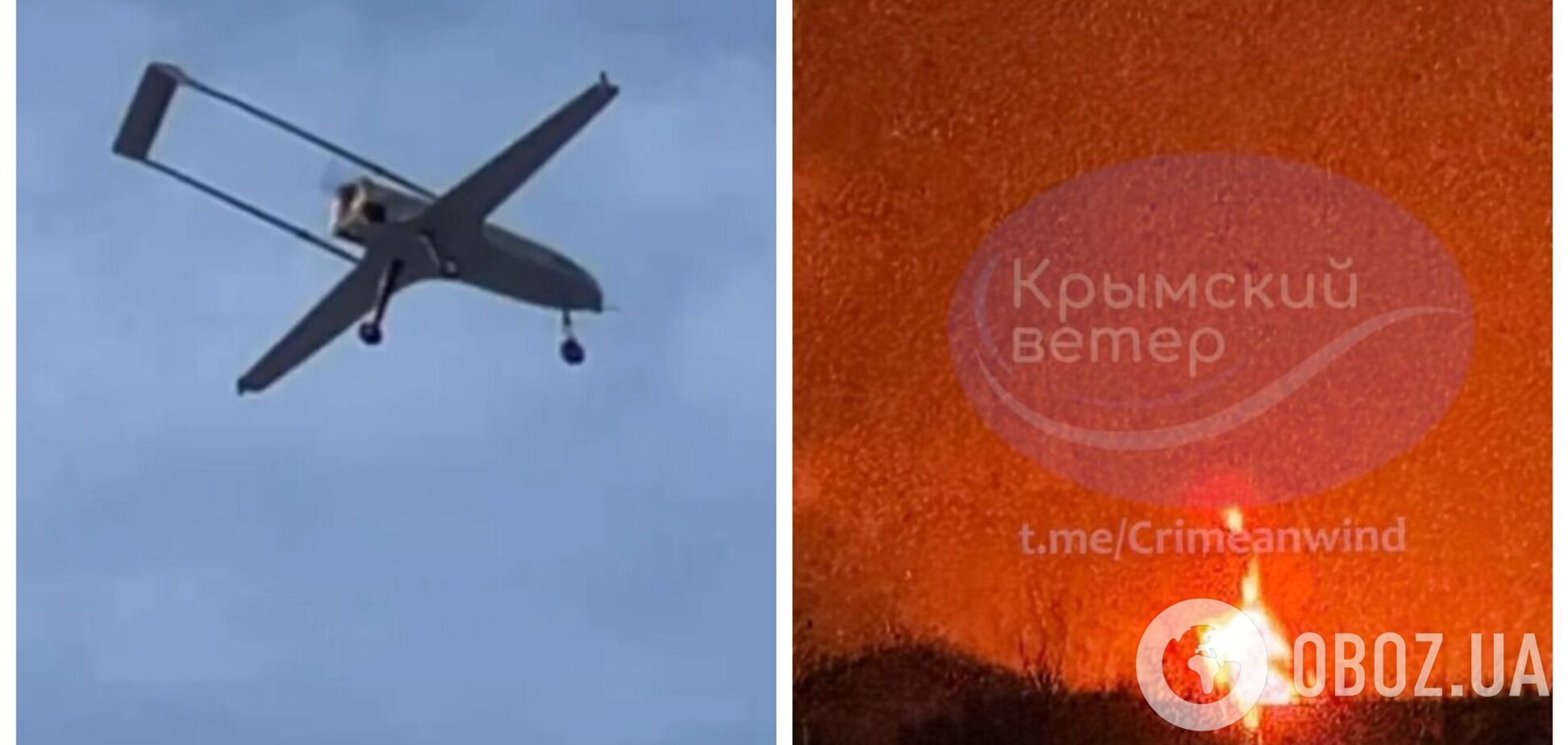 Зарево видно издалека: в оккупированном Симферополе после атаки дронов вспыхнул пожар на нефтебазе. Фото