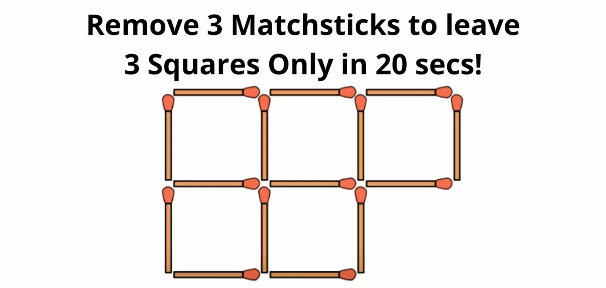 Як зробити із пʼяти квадратів три: головоломка з сірниками