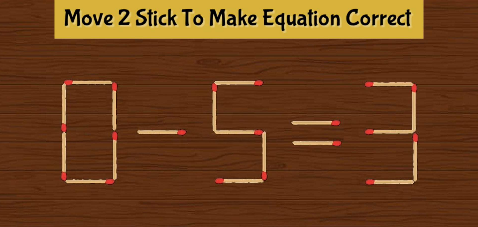 Передвиньте две спички: головоломка для самых умных