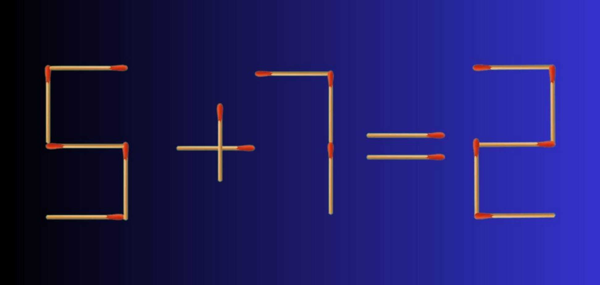 Розв’яжіть рівняння, пересунувши лише 1 сірник: головоломка для кмітливих