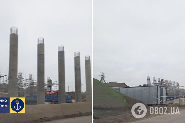 Оккупанты начали строить новый мост под Мариуполем. Фото