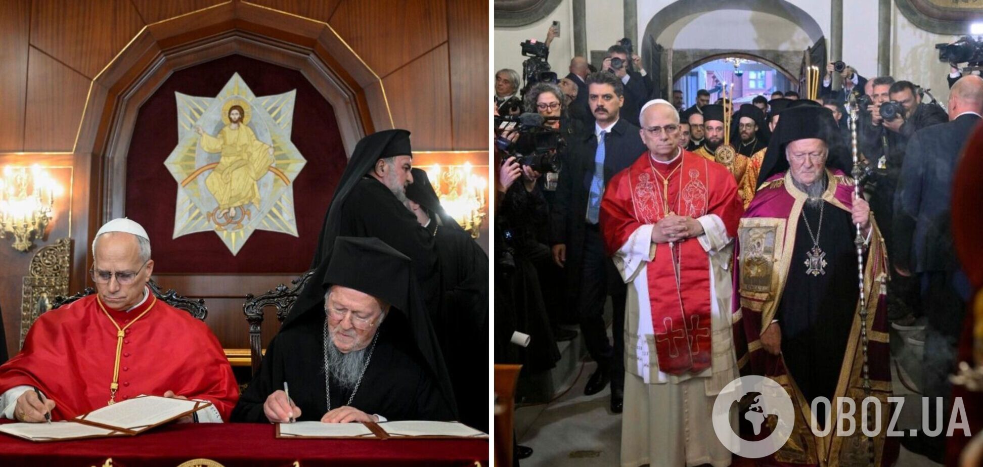 Историческое событие: Папа Лев XIV и Вселенский патриарх Варфоломей I подписали совместную декларацию. Фото