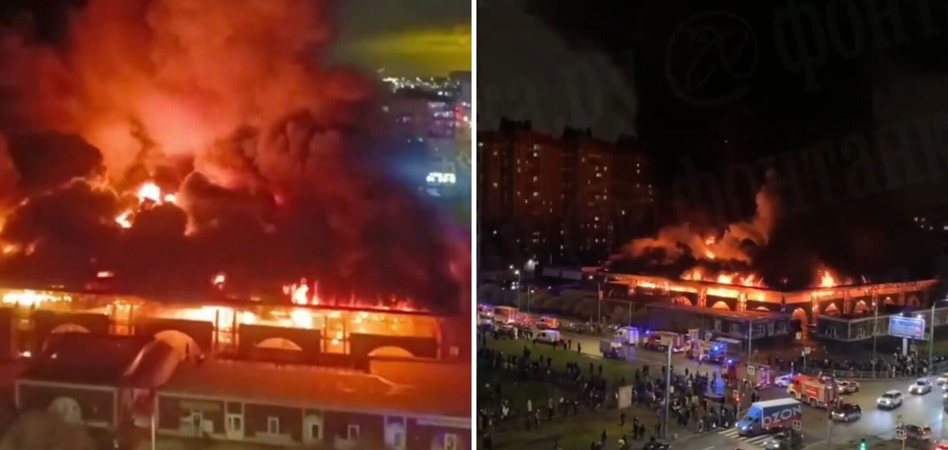 В Петербурге горит Правобережный рынок: масштабы пожара впечатляют. Видео