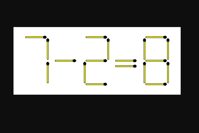 Приберіть два сірники, щоб зробити рівняння правильним: головоломка