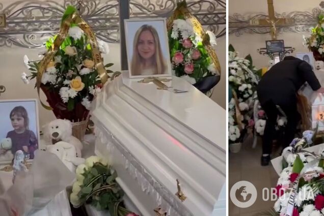У Тернополі попрощалися з 35-річною жінкою та її маленькою донечкою, яких вбила Росія. Фото і відео