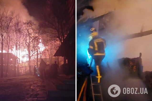 На Закарпатті горів монастир московського патріархату: в ДСНС заспокоїли українців. Фото