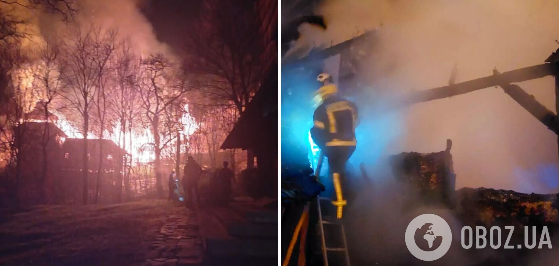 На Закарпатье горел монастырь московского патриархата: в ГСЧС успокоили украинцев. Фото