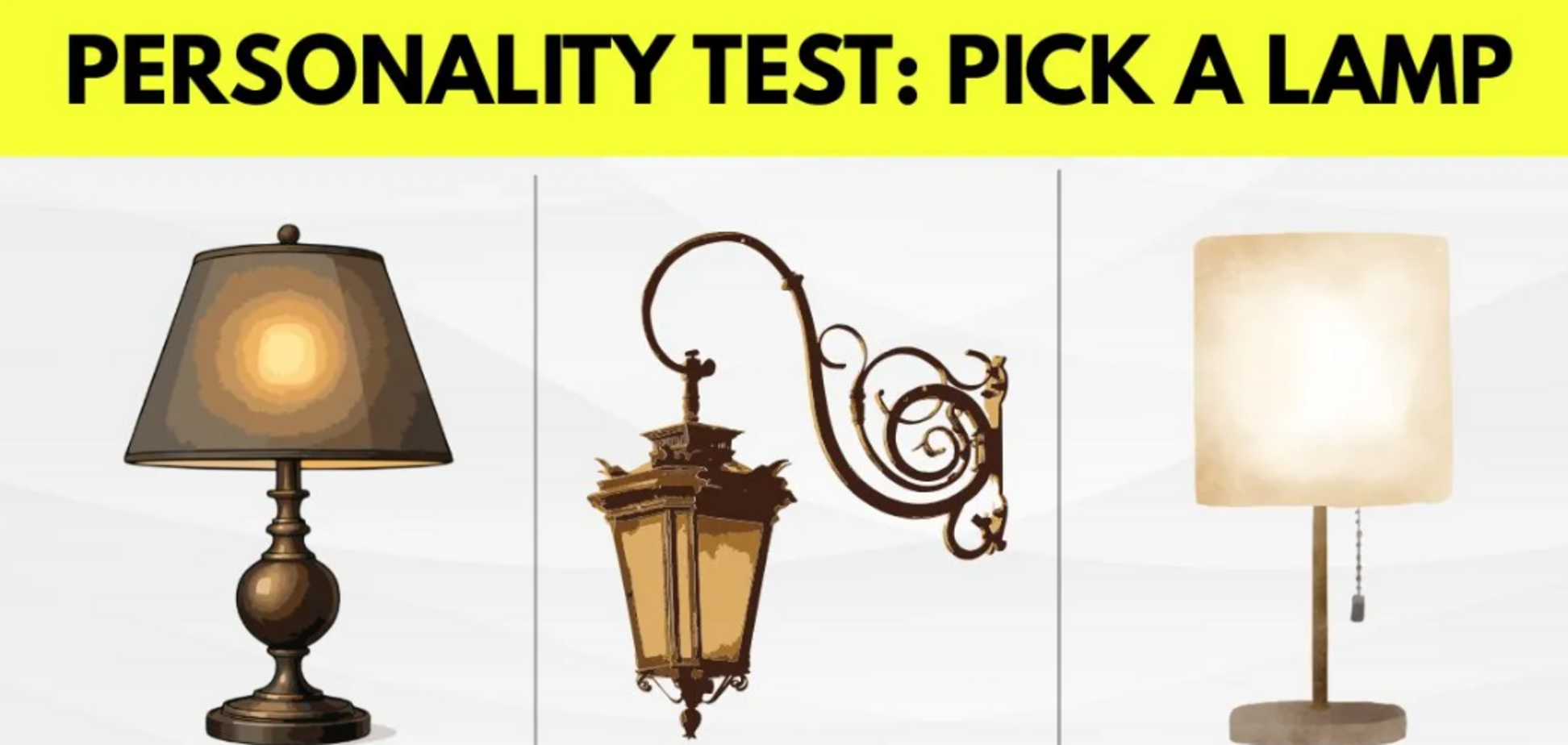 Какой вы работник? Выберите лампу на рисунке и узнаете