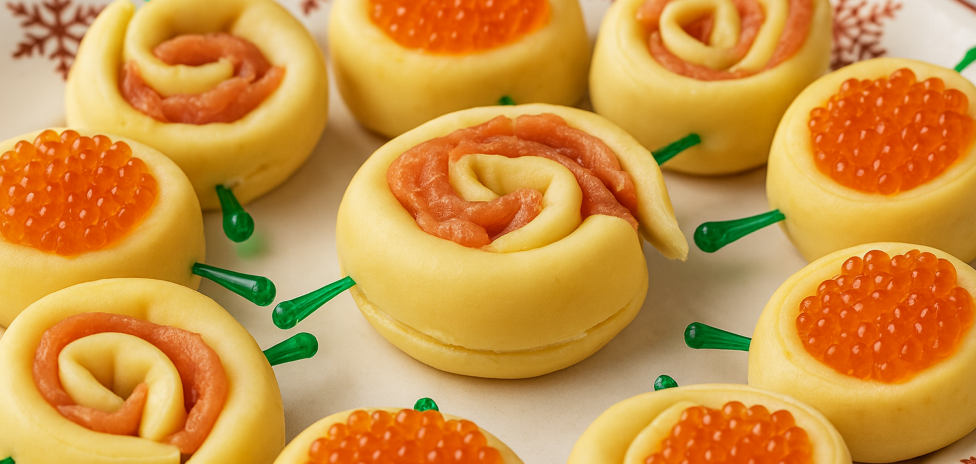 Изысканная закуска из блинов для новогоднего стола: добавьте красную рыбу и икру