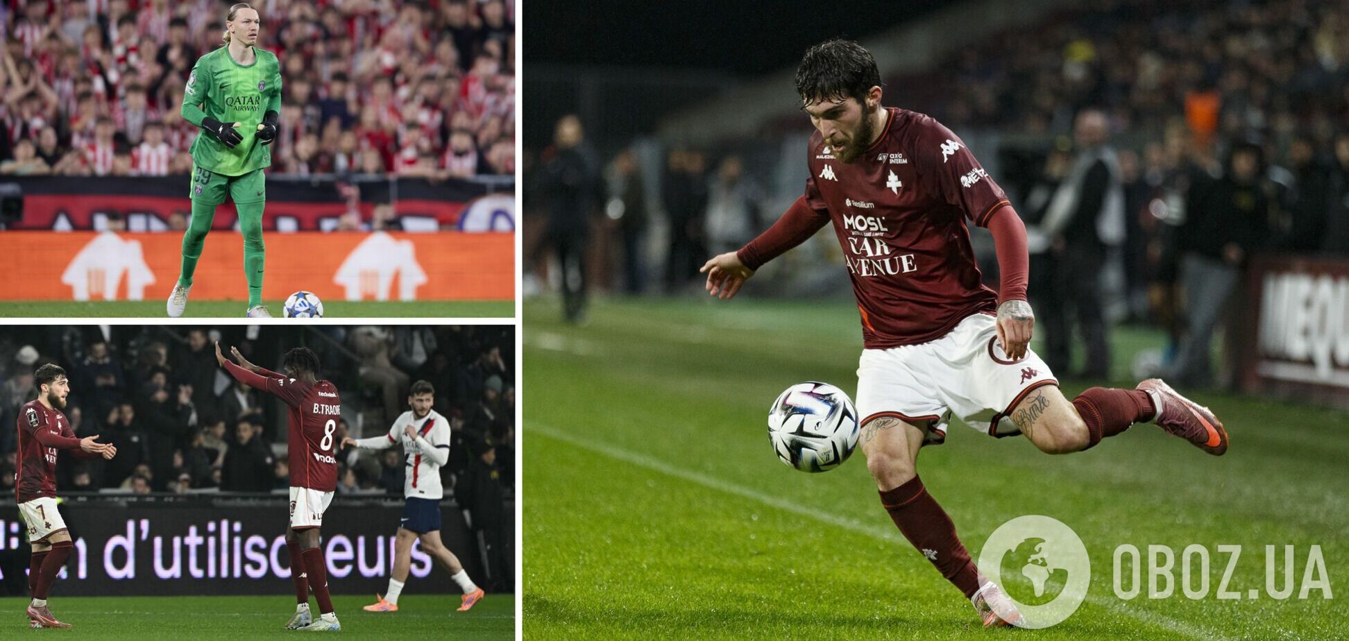 Футболист 'Динамо' 'расстрелял' российского голкипера в чемпионате Франции. Видео