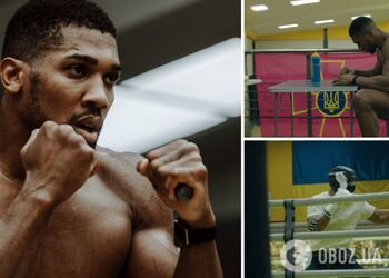 На тлі прапорів України та ЗСУ: Джошуа показав, як готувався до бою з Полом. Відео