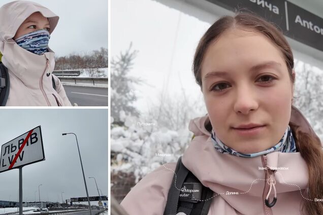 Блогер пешком отправилась из Львова в Черновцы в опасную погоду: куда она дошла за два дня и какие спрятанные 'сокровища' Украины увидела
