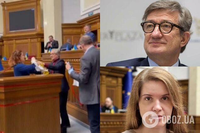 Безугла із Тарутою влаштували штовханину у Раді: чим все скінчилось. Відео