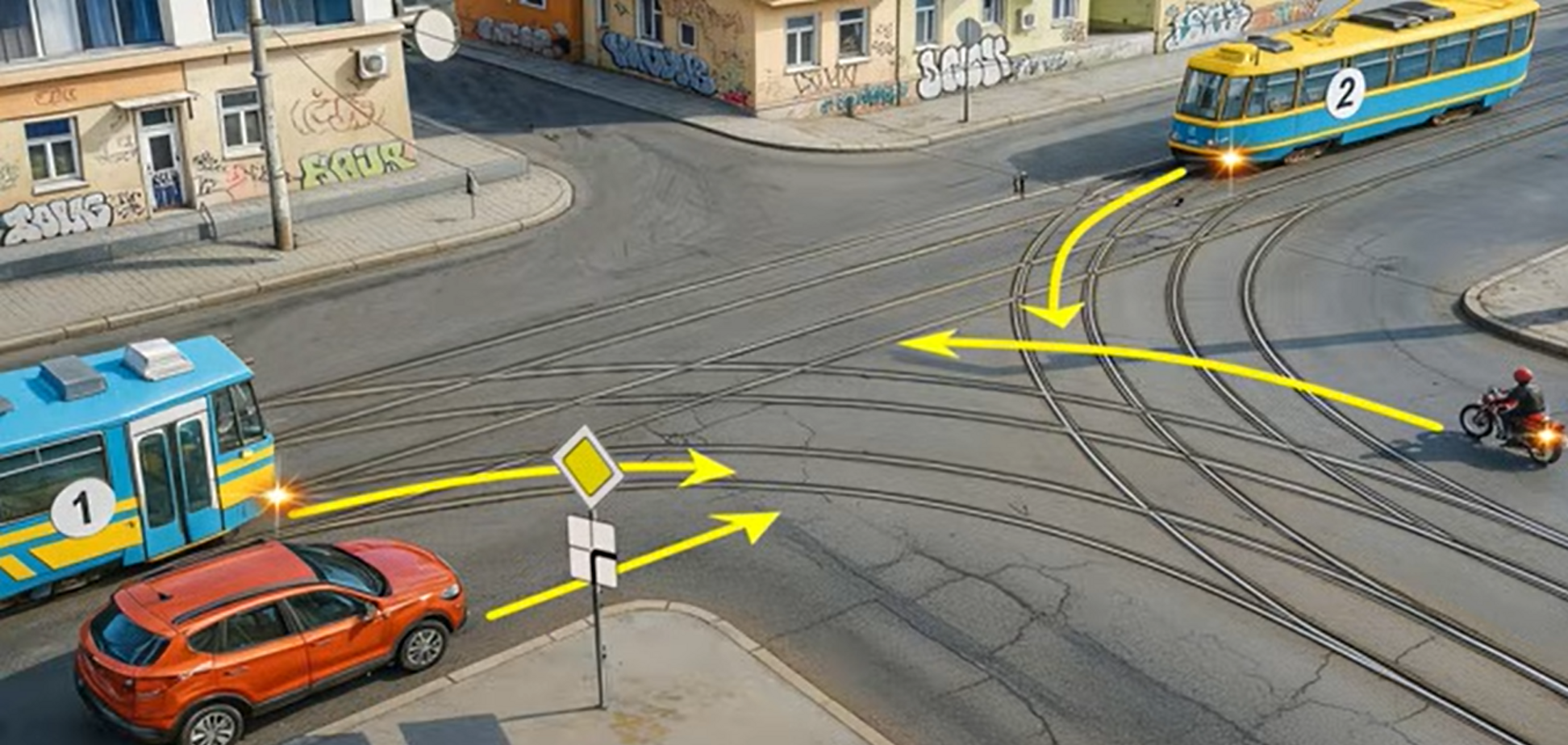 Кто проедет первым, а кто - последним? Тест на знание ПДД