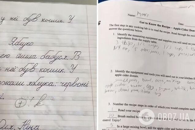 'Нас не писать учили, а быть тревожными. Люди с красивым почерком стоят на рынках'. В сети сравнили тетради школьников Украины и Канады