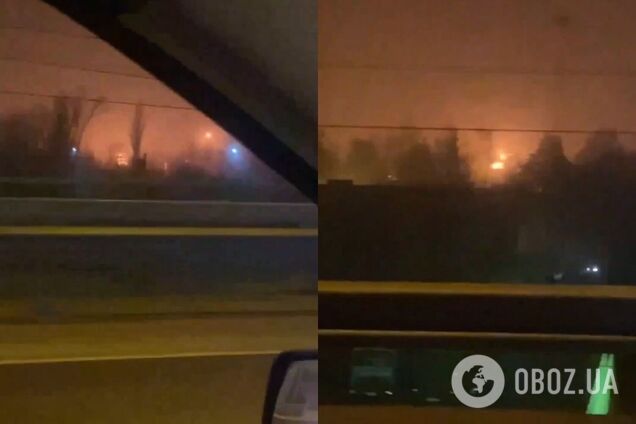 Дрони атакували нафтобазу в Орловській області: спалахнула пожежа. Відео