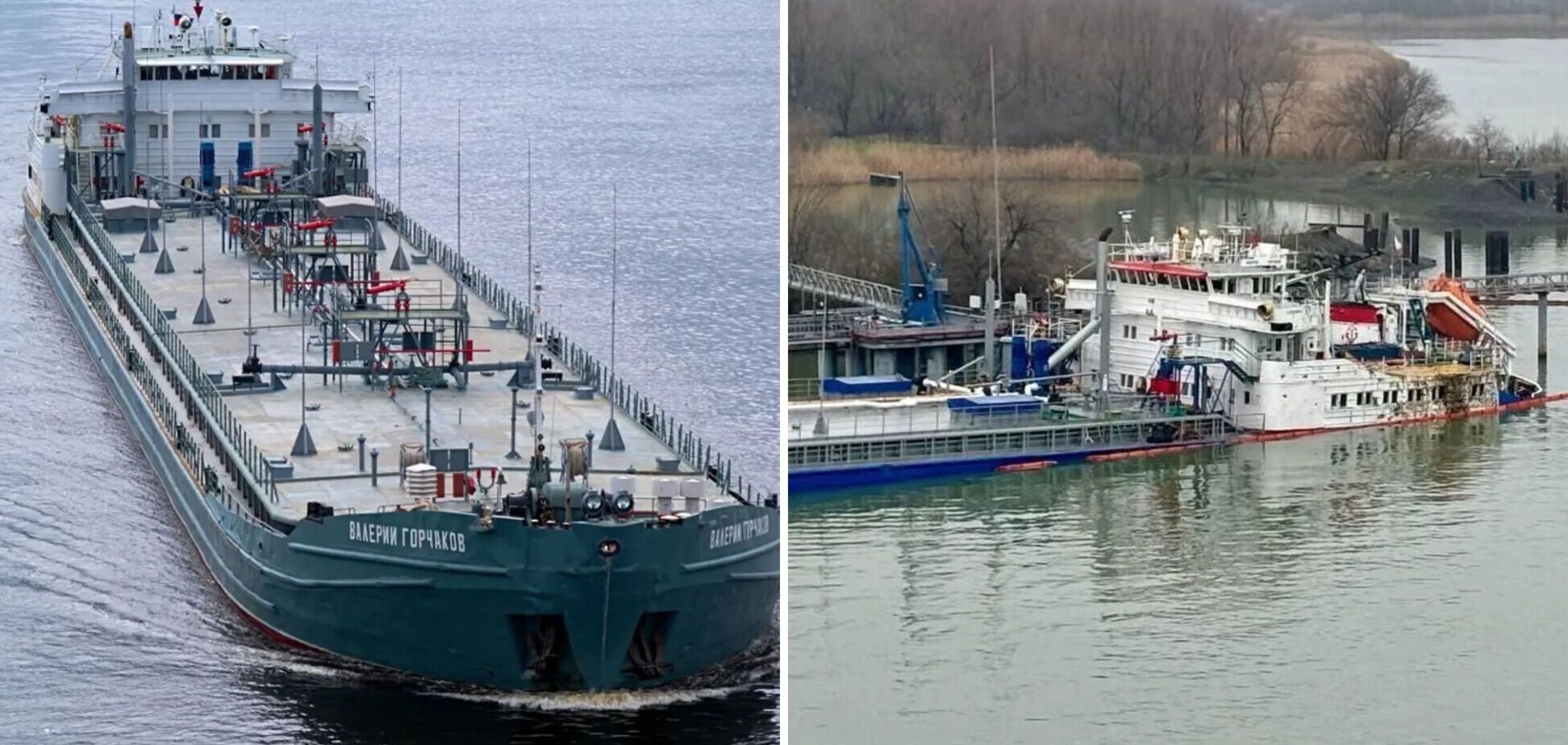 Как выглядит пораженный дронами танкер российского теневого флота Валерий Горчаков. Фото