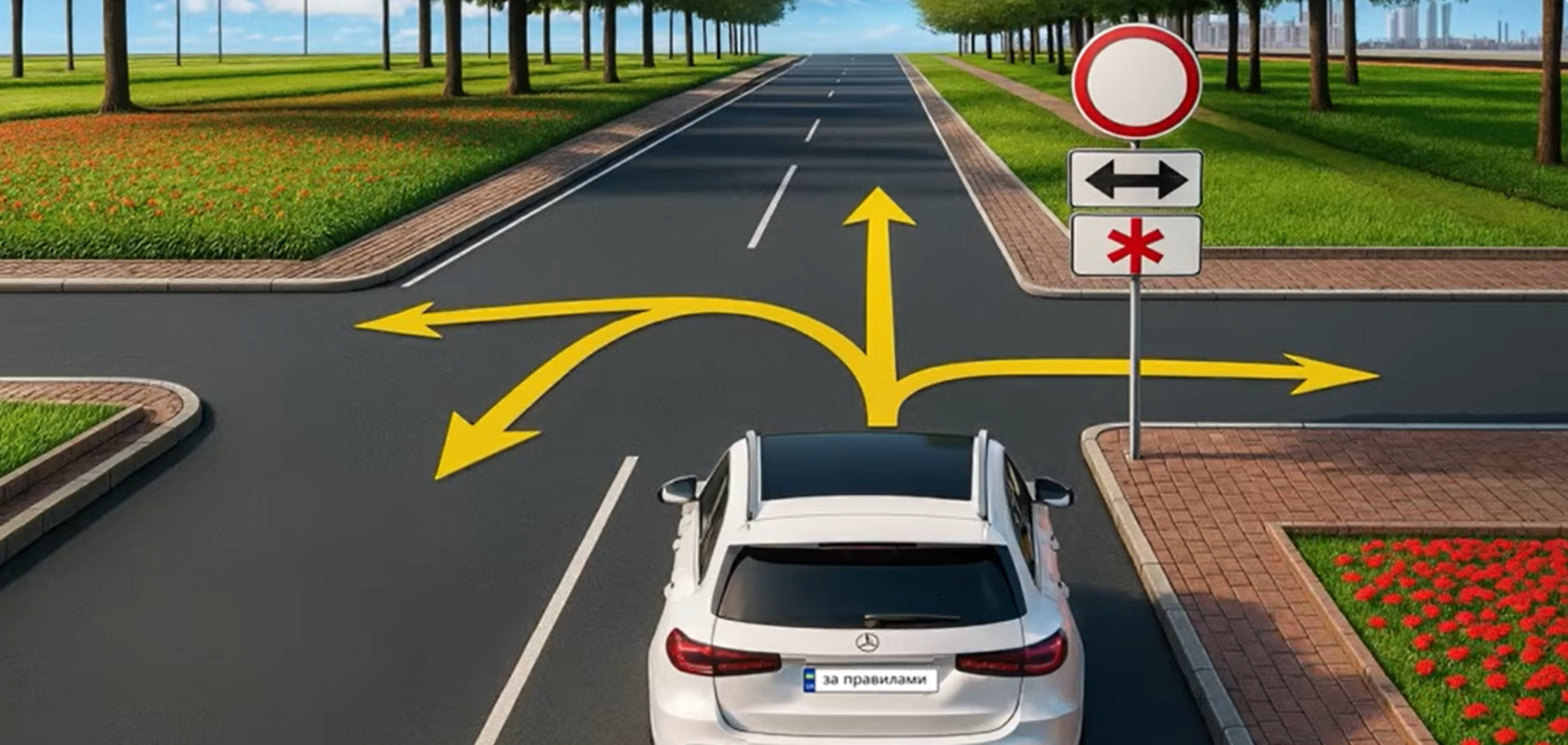 Куди зможе проїхати водій? Тест на знання ПДР