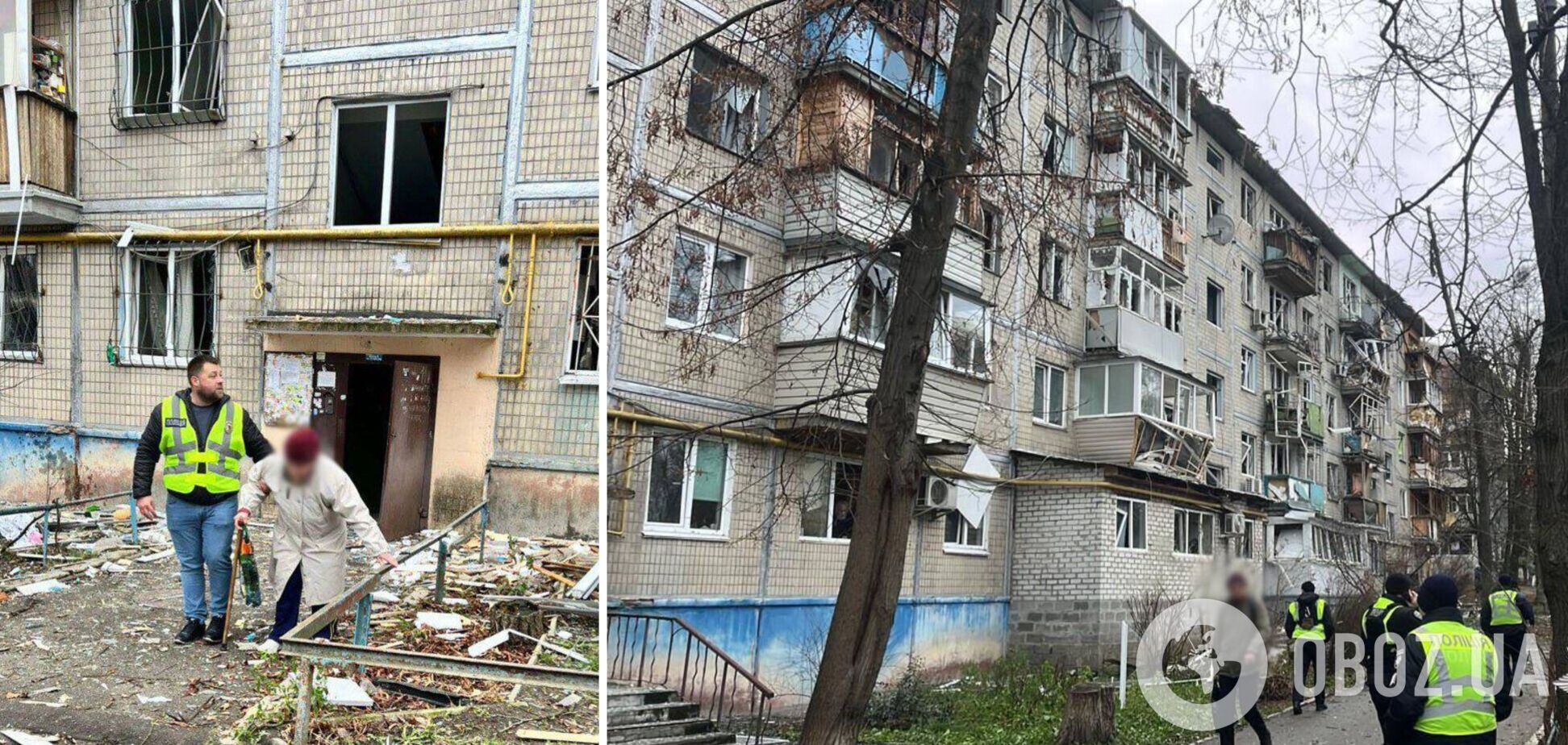 У Києві уламки 'Шахеда' впали біля будинку, є пошкодження та постраждалі. Усі подробиці, фото та відео