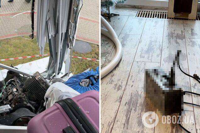 'Схопили дітей і вибігли': у Житомирі під час атаки РФ на балкон квартири влетів двигун від 'Шахеда'. Фото і відео