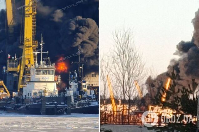 Черный дым видно издалека: в Нижнем Новгороде вспыхнуло судно. Фото и видео