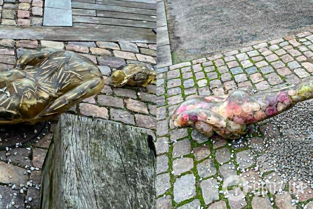 'Цілеспрямований акт насильства': у Копенгагені зруйнували скульптури української художниці. Фото