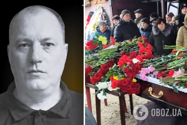 Без батька залишилися двоє дітей: на Харківщині попрощалися з поліцейським, який загинув внаслідок атаки дрона. Фото