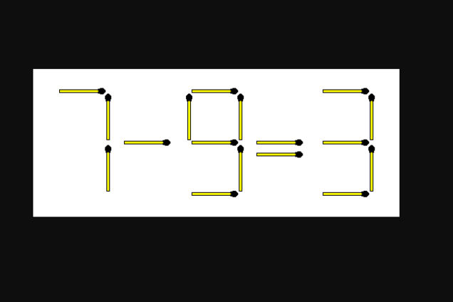 Передвиньте 2 спички и исправьте уравнение: головоломка для сообразительных