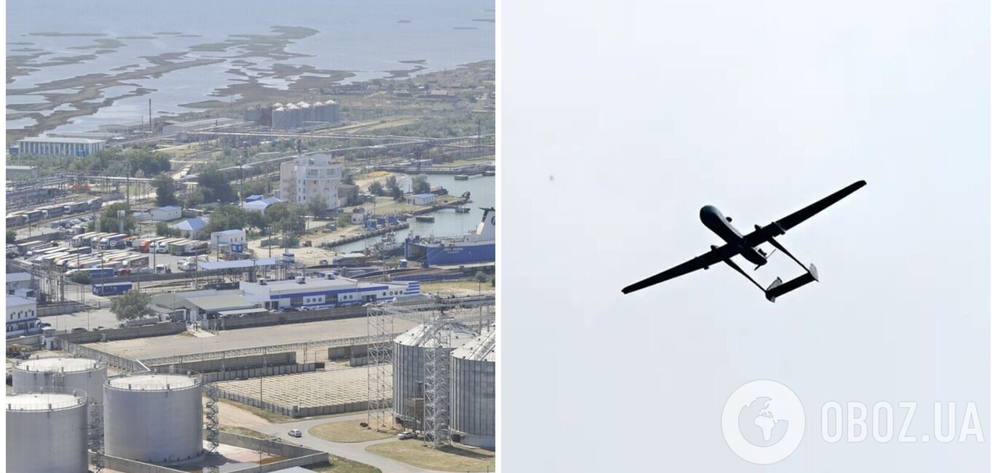 Дрони атакували порт у російському Темрюку: спалахнули резервуари з нафтопродуктами