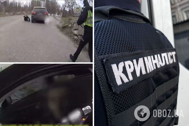 В Киеве задержали водителя, который оказал сопротивление и сбил полицейского. Подробности и видео