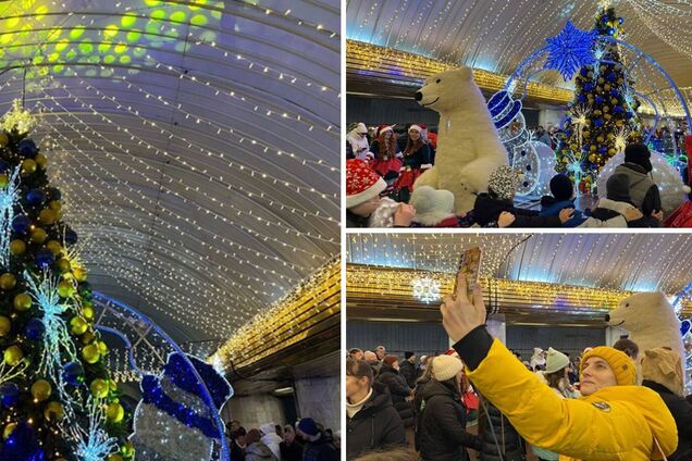 Новорічна казка під землею: у метро Дніпра засяяла головна ялинка міста