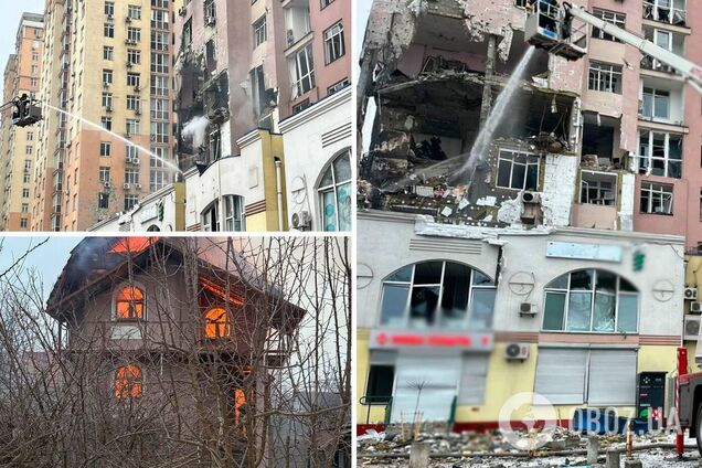 Повреждены здания в семи районах Киева, есть пострадавшие: Кличко рассказал о последствиях атаки РФ. Фото и видео