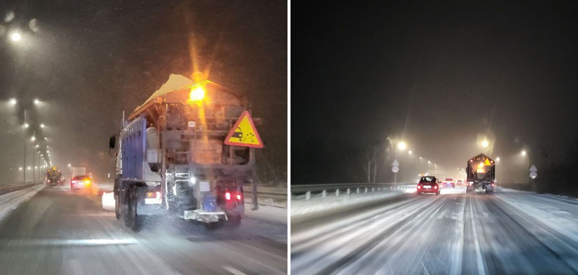 Перевернуті автобуси і майже нульова видимість: через негоду в Україні катастрофічно погіршилась ситуація на дорогах. Фото і відео