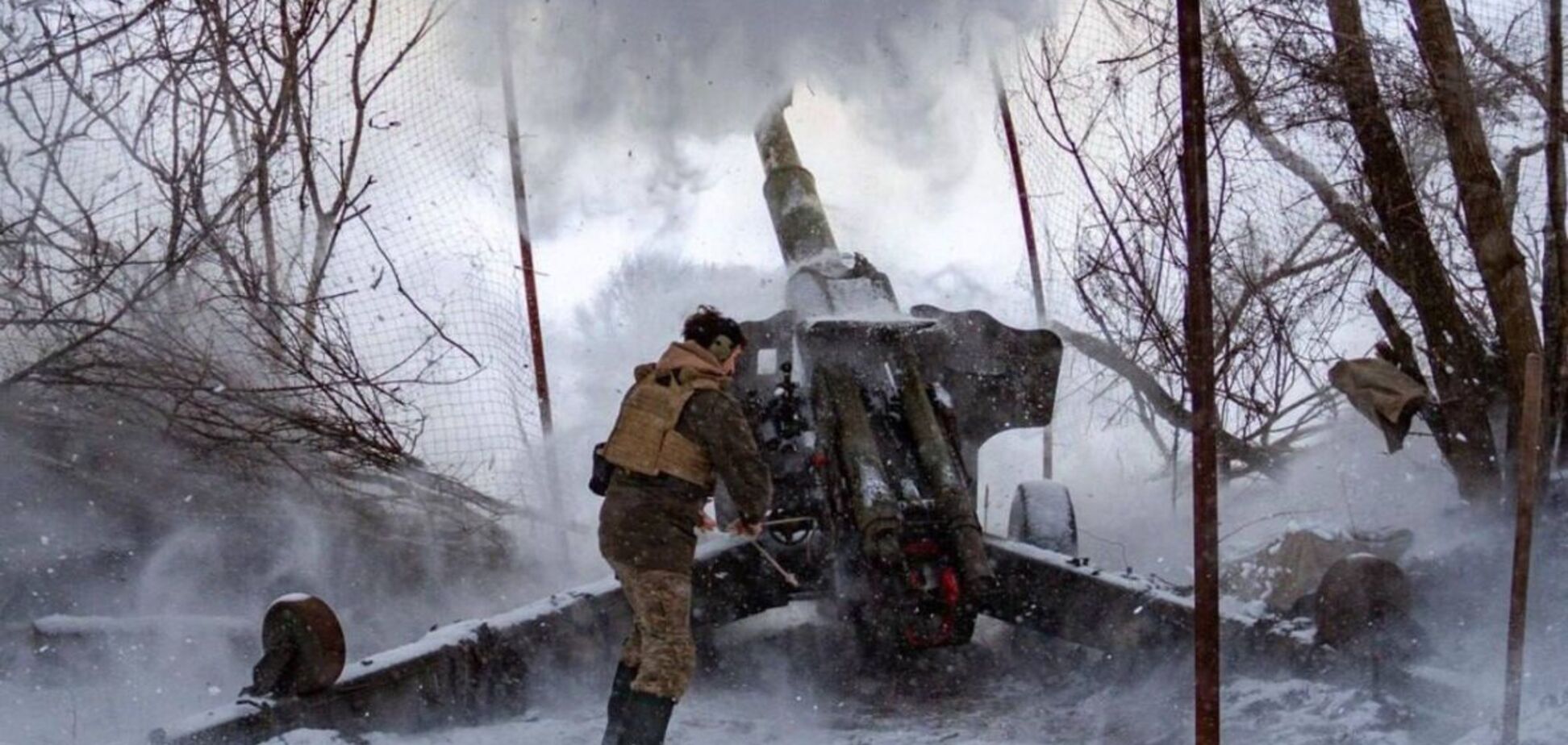 Пушка-гаубица Д-20 56-й ОМПБр