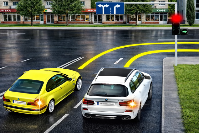 Какой водитель имеет право повернуть направо? Тест на знание ПДД