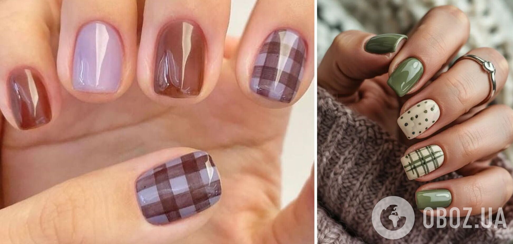 Назван самый уютный зимний маникюр 2025: идеи 'клетчатых' ногтей