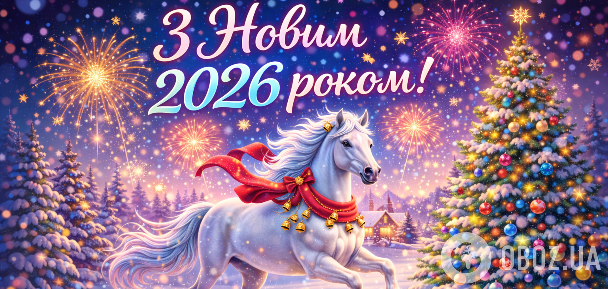 З Новим роком Коня 2026: картинки, листівки, оригінальні привітання та побажання на відео