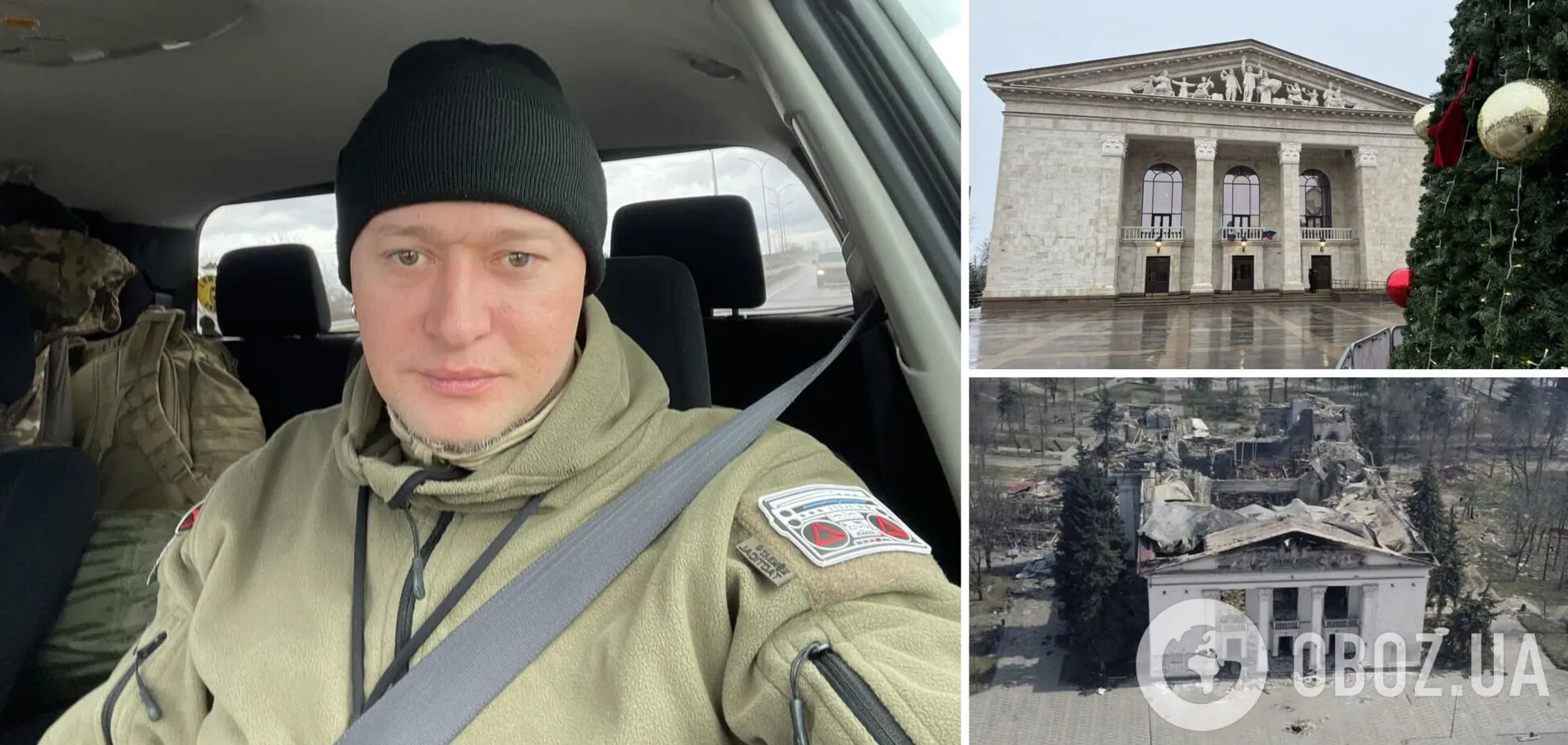 Хлывнюк, который последним выступал в Драмтеатре Мариуполя перед бомбежкой, осудил циничный поступок россиян на руинах