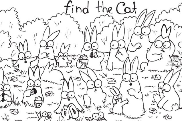Головоломка не з простих: знайдіть кота серед кроликів