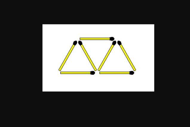 Сделайте два треугольника: хитрая головоломка со спичками