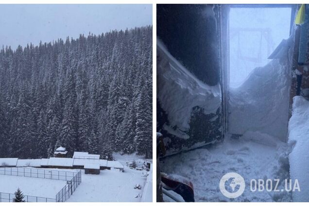 У Карпатах вдарив мороз 17 градусів, йде сніг. Фото