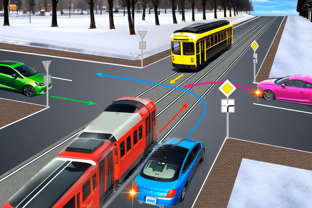 Хто проїде перехрестя першим і останнім? Завдання для водіїв