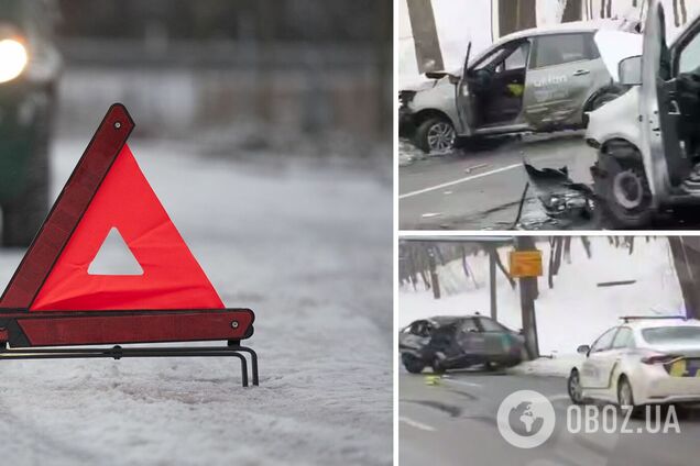 У Києві сталась ДТП за участі машини таксі, є постраждалі. Подробиці та відео
