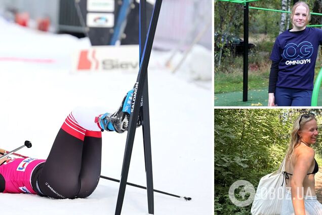 Известная шведская лыжница-лесбиянка вышла на гонку в прозрачном комбинезоне. Видео