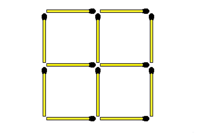 Як утворити 11 квадратів? Хитра головоломка із сірниками