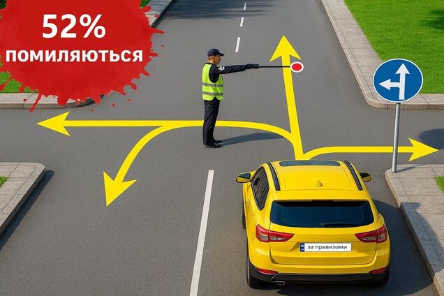 В якому напрямку можна їхати? Тест на знання ПДР