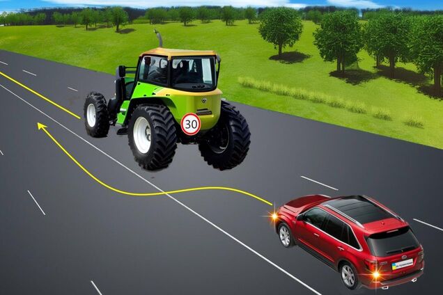 Можно ли обогнать трактор? Задания на знание ПДД