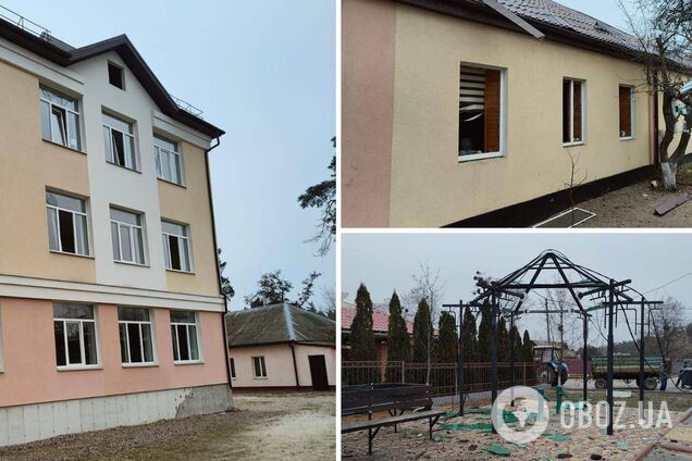 Повреждены школы и детсад: в КОВА рассказали о последствиях российской атаки на Киевскую область. Фото