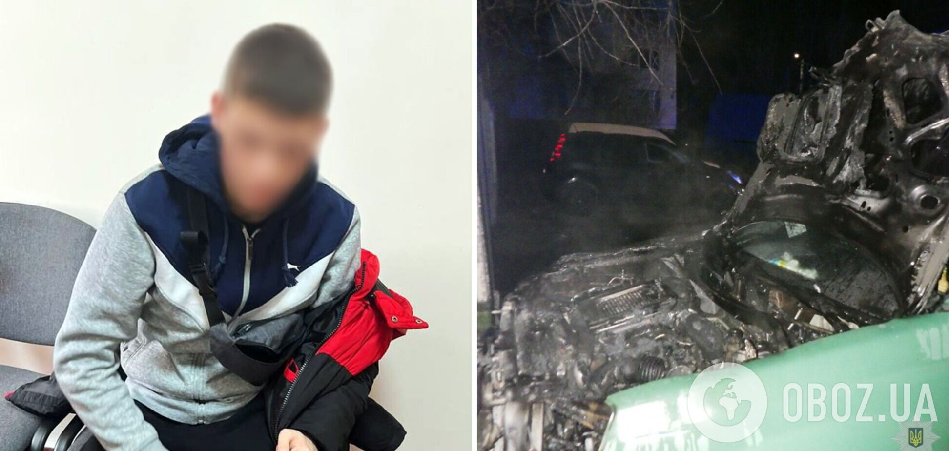 Работал на врага: в Житомире задержан студент, причастный к поджогу авто военнослужащего. Фото и видео