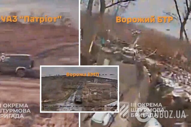 Бойцы Третьей штурмовой уничтожили российские грузовики, легковушки, бензовозы, БТР и другую технику